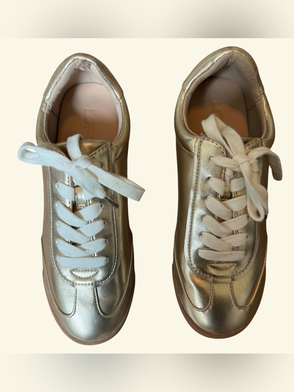 The Loft Metallic Low Profile Lace-Up Sneakers